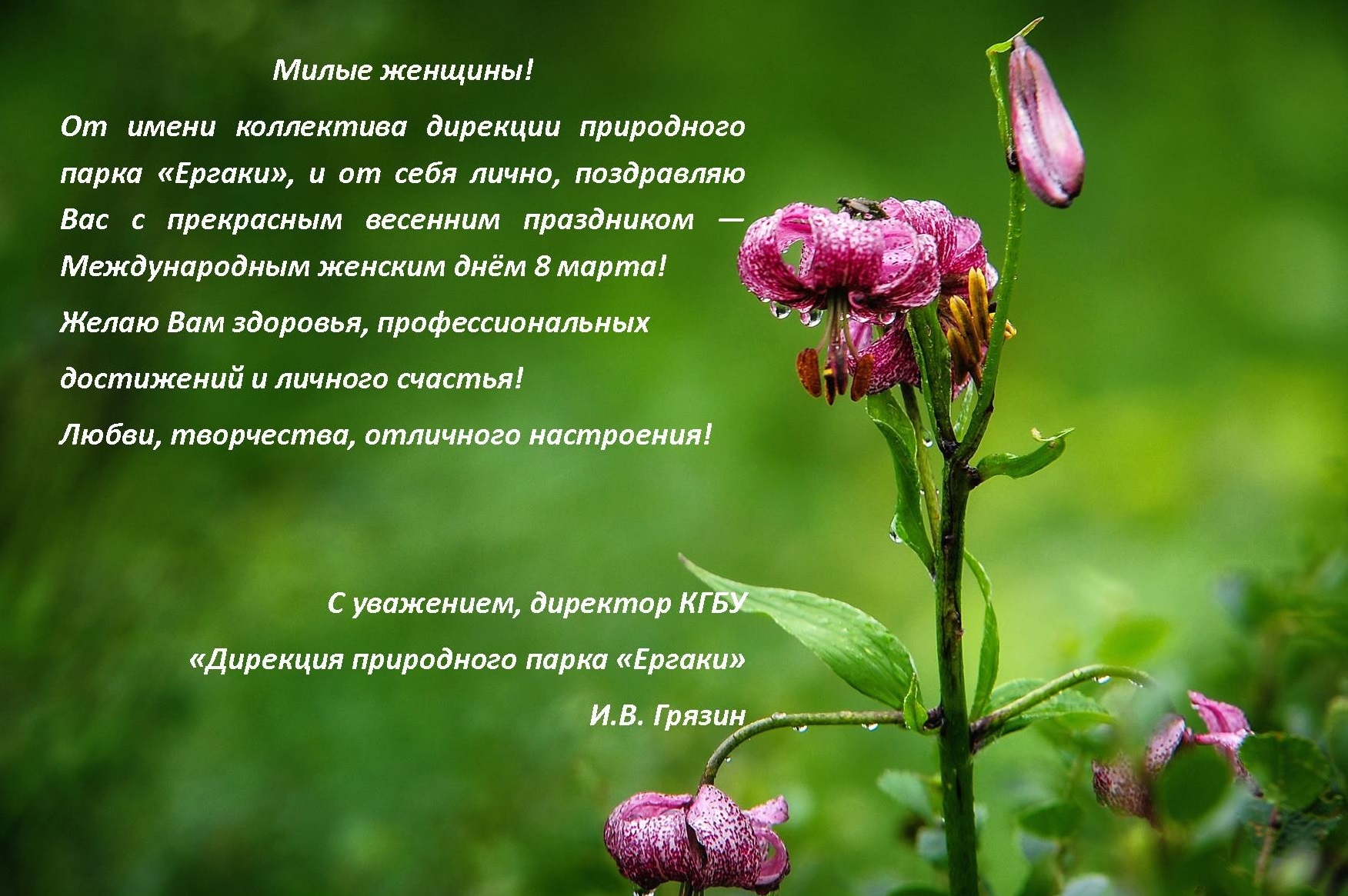 Поздравление с 8 марта 2024 года!